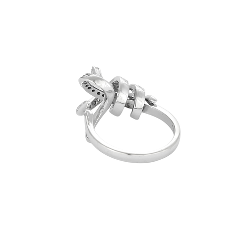 Bague 55 Bague motif entrelacé en or blanc 18 carats et diamants 58 Facettes BO/250021