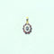 Pendentif Pendentif rosace - Or jaune 18 carats et pierres rouges et blanches 58 Facettes 260097