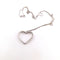 Collier Collier et pendentif cœur en or blanc 18 ct avec diamants 58 Facettes