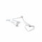 Collier Collier et pendentif cœur en or blanc 18 ct avec diamants 58 Facettes