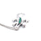 Collier Collier et pendentif lézard en or blanc 18 ct, émeraudes et diamants 58 Facettes