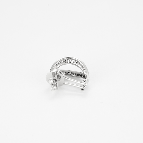 Boucles d'oreilles Boucles d’oreilles en or blanc 18 carats et diamants 58 Facettes 250058