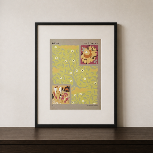 Jacques Camus - Pochoir à la gouache Art déco n°86 58 Facettes INV086