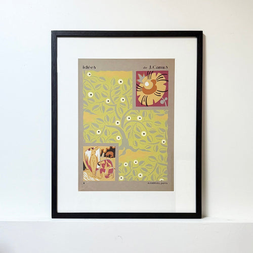 Jacques Camus - Pochoir à la gouache Art déco n°86 58 Facettes INV086