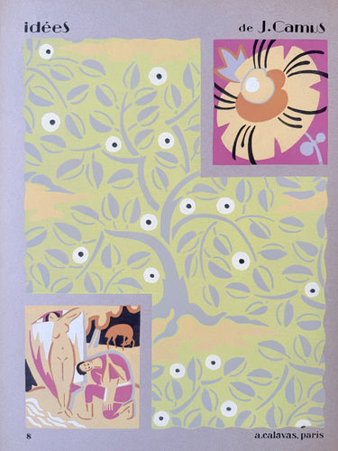 Jacques Camus - Pochoir à la gouache Art déco n°86 58 Facettes INV086
