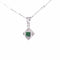 Collier Collier et pendentif - or blanc 18 kt, péridots et diamants 58 Facettes