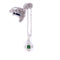 Collier Collier et pendentif - or blanc 18 kt, péridots et diamants 58 Facettes
