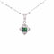 Collier Collier et pendentif - or blanc 18 kt, péridots et diamants 58 Facettes