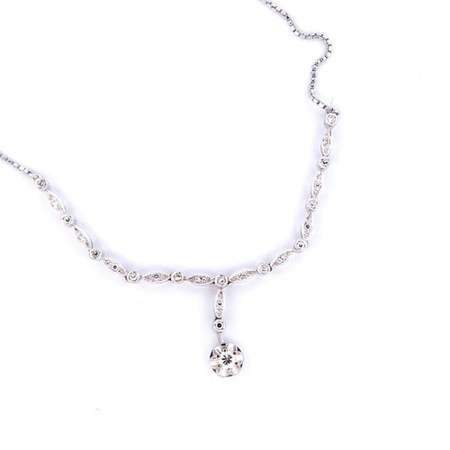 Collier Collier - Or blanc 18 ct et diamants taille brillant 58 Facettes