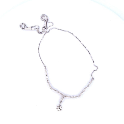Collier Collier - Or blanc 18 ct et diamants taille brillant 58 Facettes