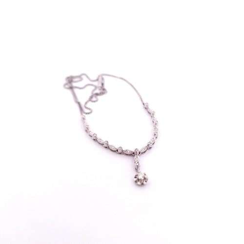 Collier Collier - Or blanc 18 ct et diamants taille brillant 58 Facettes