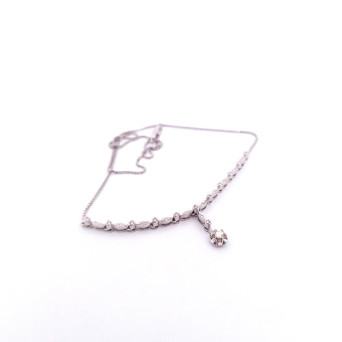 Collier Collier - Or blanc 18 ct et diamants taille brillant 58 Facettes