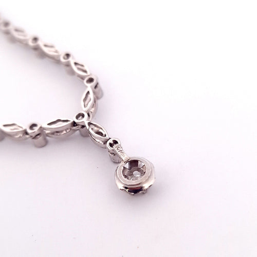 Collier Collier - Or blanc 18 ct et diamants taille brillant 58 Facettes