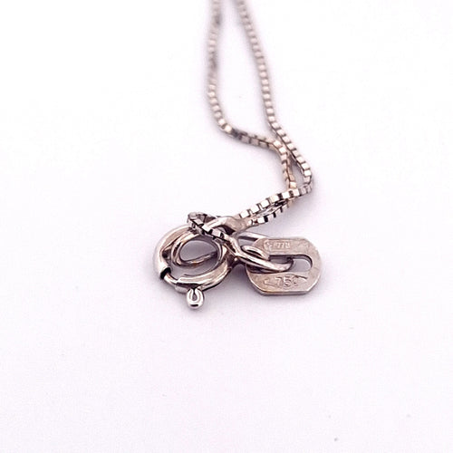 Collier Collier avec pendentif en or blanc 18 carats, onyx noir et diamants 58 Facettes