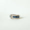 Bague 54 Bague n° 129 - Bague bandeau en or gris 18 carats, saphirs et diamants 58 Facettes