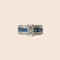 Bague 54 Bague n° 129 - Bague bandeau en or gris 18 carats, saphirs et diamants 58 Facettes