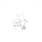 Collier Collier - Pendentif en or blanc 18 ct avec diamants naturels 58 Facettes