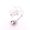 Collier Collier - Pendentif en or blanc 18 ct avec diamants naturels 58 Facettes