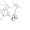 Collier Collier - Pendentif en or blanc 18 ct avec diamants naturels 58 Facettes