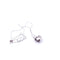 Collier Collier - Pendentif en or blanc 18 ct avec diamants naturels 58 Facettes