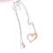 Collier Collier - Chaîne en or blanc avec pendentif cœur en or jaune et blanc diamants 58 Facettes