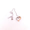 Collier Collier - Chaîne en or blanc avec pendentif cœur en or jaune et blanc diamants 58 Facettes