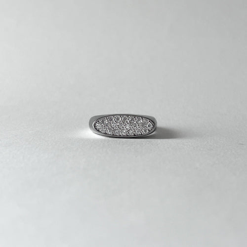 Bague 57 Bague n°134 - Bague en or gris 18 carats et diamants 58 Facettes