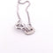 Collier Collier avec pendentif fillette en or blanc 18 kt et diamants 58 Facettes