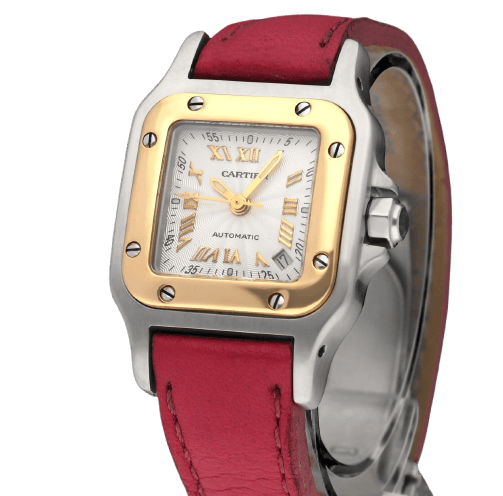 Montre Cartier Santos Galbée - Montre automatique or/acier réf. 2423 (2002) 58 Facettes CRT/SNT/005