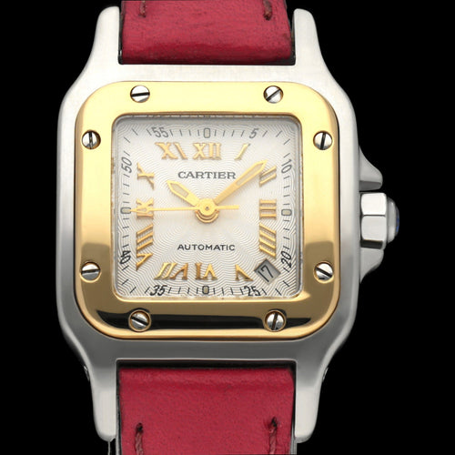 Montre Cartier Santos Galbée - Montre automatique or/acier réf. 2423 (2002) 58 Facettes CRT/SNT/005