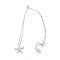 Collier Chaîne et pendentif étoile - Collier en or blanc 18 ct et diamants 58 Facettes