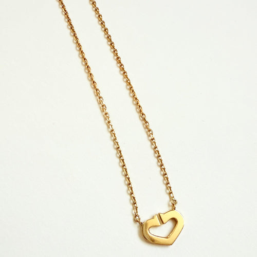 Collier Cartier - Collier Cœur n° 132 en or jaune et diamants 58 Facettes