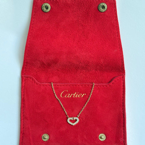 Collier Cartier - Collier Cœur n° 132 en or jaune et diamants 58 Facettes
