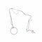 Collier Collier - Pendentif cercle en or blanc 18 ct avec diamants 58 Facettes