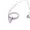 Collier Collier - Pendentif cercle en or blanc 18 ct avec diamants 58 Facettes