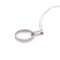 Collier Collier - Pendentif cercle en or blanc 18 ct avec diamants 58 Facettes