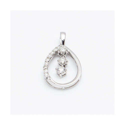 Pendentif Columpio - Pendentif en or blanc 18 kt et diamants 58 Facettes UKA000004RN