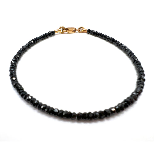 Bracelet Bracelet - en or jaune 18 ct et spinelles noires thaïlandaises 58 Facettes UKA000006GM