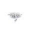 Pendentif Pendentif étoile en or blanc 18 ct avec diamants 58 Facettes