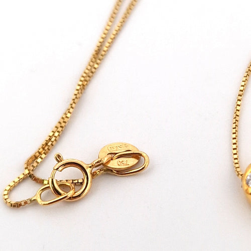 Collier Collier - Pendentif cœur en or jaune 18 kt avec diamants 58 Facettes