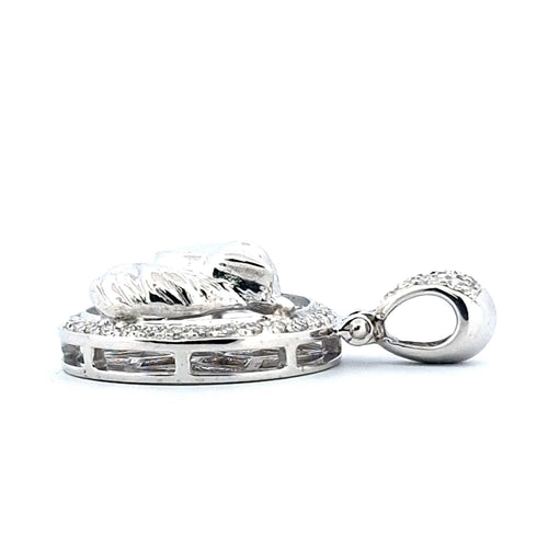 Pendentif Pendentif tête de cheval en or blanc 18 K et diamants 58 Facettes