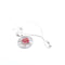 Collier Collier avec pendentif en or blanc et jaune 18 ct, saphirs roses et diamants 58 Facettes