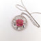 Collier Collier avec pendentif en or blanc et jaune 18 ct, saphirs roses et diamants 58 Facettes