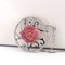 Collier Collier avec pendentif en or blanc et jaune 18 ct, saphirs roses et diamants 58 Facettes
