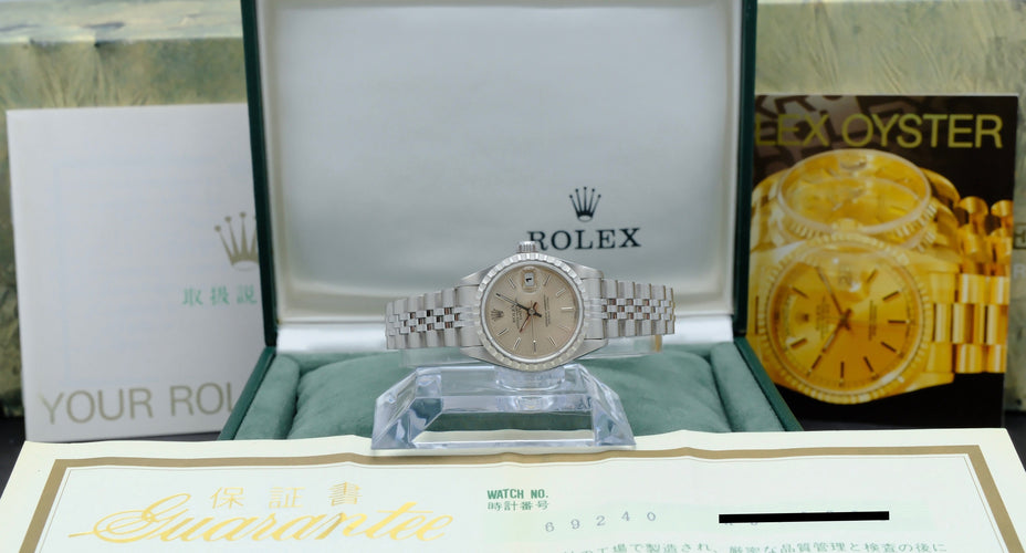Montre Rolex Oyster Perpetual Lady-Date - Montre 69240 en acier 26 mm 58 Facettes ROL/LDJ/600