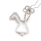 Collier Collier - Pendentif lapin en or blanc 18 ct et diamants 58 Facettes