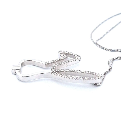 Collier Collier - Pendentif lapin en or blanc 18 ct et diamants 58 Facettes