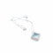 Collier Collier avec pendentif en or blanc 18 K, topaze bleue et diamants 58 Facettes