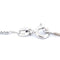 Collier Collier avec pendentif en or blanc 18 K, topaze bleue et diamants 58 Facettes