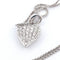 Collier Collier - Pendentif cœur pavé en or blanc 18 kt et diamants 58 Facettes